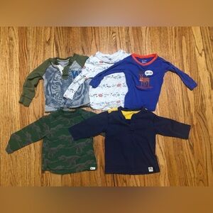 Toddler boy long sleeve shirt bundle